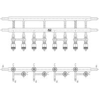 旭製作所 真空ライン(グリースレスバルブ仕様) グリースレスバルブ 芯棒材質:PTFE 4連 2212-4 1個 65-2347-47（直送品）