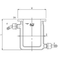 旭製作所 平底フルジャケット式セパラ反応容器 ホース口タイプ 3054-1/100-H 1個 61-4714-32（直送品）