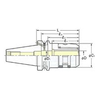 日研工作所 フランジスルー型ミーリングチャック BT50-C20F-135 1式 62-3629-98（直送品）