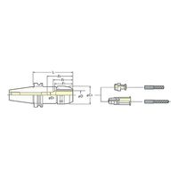 日研工作所 高圧センタースルー型ミーリングチャック BT50-C25C-135 1式 62-3630-07（直送品）