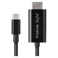PGA USB TYPE-C HDMIミラーリングケーブル 3m ブラック PG-SUCTV3MBK 1個（直送品）