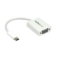 StarTech.com USB TypeーC ー VGA変換ディスプレイアダプタ ホワイト CDP2VGAW 1個 65-1895-62（直送品）
