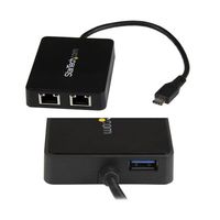 USB TypeーC ー 2ポートギガビット有線LAN変換アダプタ 3.0 Aポート x1付き US1GC301AU2R 1個（直送品）