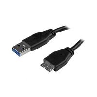 USB 3.0 MicroーB スリムケーブル 15cm TypeーA(オス) ー マイクロB(オス) USB3AUB15CMS 1個（直送品）