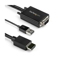 StarTech.com VGA ー HDMI 変換アダプタケーブル 2m USBバスパワー 1080p VGA2HDMM2M 1個（直送品）