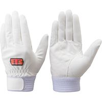 トンボ トンボレックス 人工皮革製手袋 当て付きタイプ ホワイト E-REX22W S 1双 522-1039（直送品）