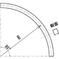 ヤボシ カーブレール 900R 上 (スチール製)2号 2KTR900 1本 495-0711（直送品）