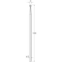 日本精密機械工作 リューター 軸付電着ダイヤモンド砥石 D3901 1袋(1本) 543-4232（直送品）