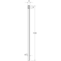 日本精密機械工作 リューター 軸付電着ダイヤモンド砥石 D3907 1袋(1本) 543-4422（直送品）