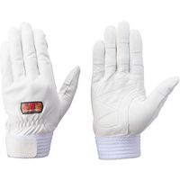 トンボ トンボレックス 牛革製手袋 手の平&指先二重 ホワイト CS-302W SS 1双 509-2262（直送品）