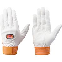 トンボ トンボレックス 牛革製手袋 手の平&指先二重 オレンジ CS-302R SS 1双 509-0753（直送品）