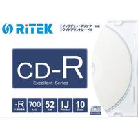 ライテック データ1回記録用CDーR最大52倍速700MBスリムケース10枚入り 1111361RIKCD-R700EXWP.10RTSCN（直送品）