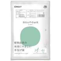 オルディ asunowa手提げ袋 M 乳白 40P ASW-HWMT-40 1セット(3200枚:40枚×80冊) 554-8244（直送品）