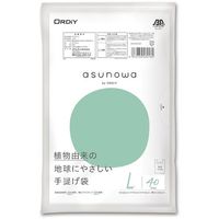 オルディ asunowa手提げ袋 L 乳白 40P ASW-HWLT-40 1セット(2400枚:40枚×60冊) 554-8205（直送品）