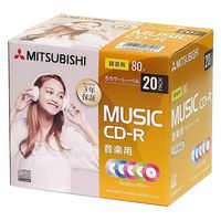 Verbatim Japan 音楽用CD-R 80分 5色カラーミックス MUR80FX20D1-B 1パック（直送品）