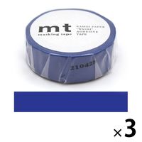 カモ井加工紙 マスキングテープ mt 瑠璃（るり）幅15mm 3巻 MT01P197R