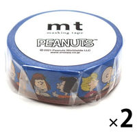 カモ井加工紙 マスキングテープ mt Peanuts（エムティ ピーナッツ） みんなでおしゃべり 幅15mm MTPNUT01 2巻