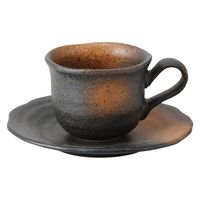 みやび街道　碗皿 黒備前吹　コーヒー碗皿  [ 3個入 ]　mkd-61214053　[ 3個入 ]（直送品）