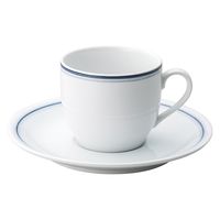 みやび街道　碗皿 ブルーボーダー　コーヒー碗皿  [ 2個入 ]　mkd-72370213　[ 2個入 ]（直送品）