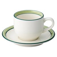 みやび街道　碗皿 グリーンセラム　コーヒー碗／皿  [ 2個入 ]　mkd-72553223　[ 2個入 ]（直送品）
