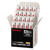 ニッケル水素充電池 単4形 充電式 日本製 スタンダードモデル 東芝 TNH-4ME（WB） 1箱（20本入り）