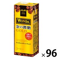 アサヒ飲料 WONDA（ワンダ）金の微糖 紙パック 200ml 1セット（96本）