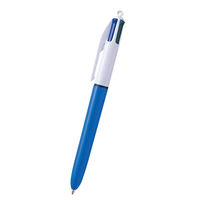 BICジャパン 多色油性ボールペン 4色ボールペン 1.0mm ブルー軸 4CMDBLU 1セット(10本)（直送品）