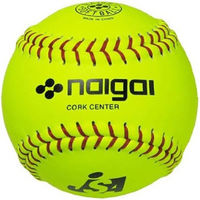 NAIGAI(ナイガイ) ソフトボール 検定球 3号 革製 イエロー S3KAY 1セット（6球）（直送品）
