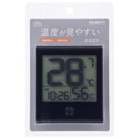 オーム電機 時計付き温湿度計 210BーK 08-1447 1個（直送品）