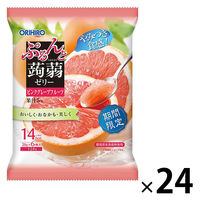 ぷるんと蒟蒻ゼリーパウチ ピンクグレープフルーツ 24個 オリヒロ