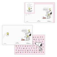 日本ホールマーク ミニメッセージカードセット スヌーピーLFピンク 830830 1セット(6冊)（直送品）