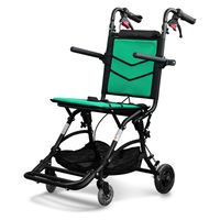 フェニックス商事 ナイスウェイ10 アルミ製 折畳 介助式車椅子 グリーン PHW9003L10_G 1台（直送品）