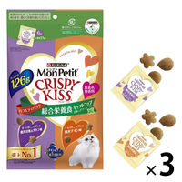 （バラエティパック）モンプチ クリスピーキッス 総合栄養食 キャットニップ 2種アソート 126g（6g×21袋）3袋 猫用