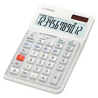 カシオ 人間工学電卓左手用中型 JE-12D-L-WE-N 1個