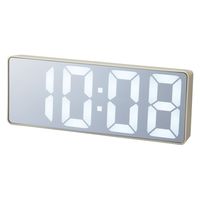 BRUNO（ブルーノ）置き時計 LEDミラークロック アイボリー BCA025-IV 1個