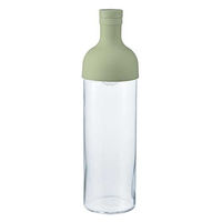 HARIO（ハリオ）冷水筒 フィルターインボトル 水出し 耐熱ガラス製 スモーキーグリーン 750ml 日本製 熱湯・食洗機対応 1個