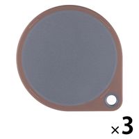 貝印 まるいまな板 25cm チャコールグレー 食洗機対応 AP5330 1セット（3個）