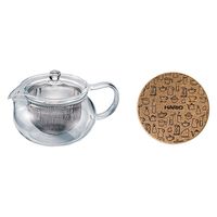 HARIO （ハリオ） 茶茶急須 丸 450ml コルクマット付 CHJMN-45-T-CP 1個