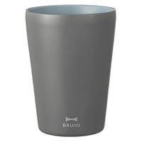 BRUNO（ブルーノ）セラミックコートタンブラー トール 450ml グレー 保温保冷 BHK273-GY 1個