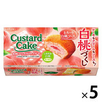 白桃づくしのカスタードケーキ 5個 ロッテ 洋菓子 個包装