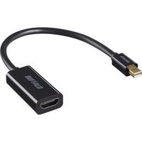 バッファロー miniDisplayPortーHDMI変換アダプタ ブラック BMDPHDBK 1個 457-7767（直送品）