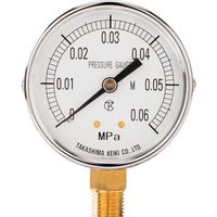 高島計器 高島 一般蒸気用真空計(A枠立型・φ60)圧力レンジ0.0~ー0.1MPa R1/4 ST AM 60X-0.1MPa 1個（直送品）