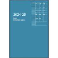 ダイゴー 【2024年4月版】ノートタイプ B6 月間 月曜始まり ブルー E9326 1セット(3冊)（直送品）
