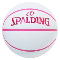 【アウトレット】【在庫処分品】スポルディング・ジャパン バスケットボール ホログラム ホワイト×ピンク 5号球 1球
