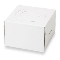 石渡 ケーキ箱 デコレーションケーキ箱 プレーン 130H 4.5号 84686 1ケース(100個)（直送品）
