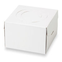 石渡 ケーキ箱 デコレーションケーキ箱 プレーン 130H 5号 08873 1ケース(100個)（直送品）