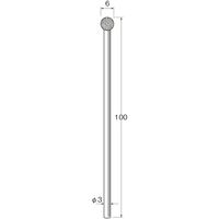 日本精密機械工作 軸付き電着ボラゾン砥石 N1924 1本（直送品）