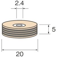 日本精密機械工作 特殊バフ セーム皮 F8431 1パック(5枚)（直送品）
