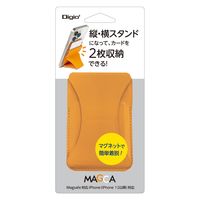 ナカバヤシ マグネット式カード型 iPhoneスタンド MAGCA(マグカ) オレンジ SMA-H007DD 1個（直送品）