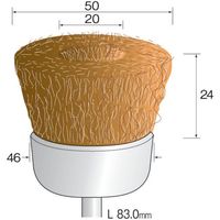 ミニター ミニモ 金属ブラシ カップ 真鍮 φ50 FC4432 1本 853-0376（直送品）